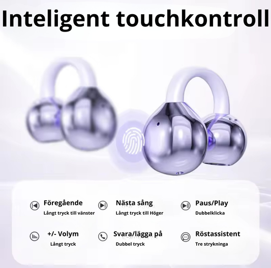 Trådlösa benledning-hörlurar med Bluetooth 5.4 – Vattentäta sporthörlurar med öronklämma, HIFI-ljud, digital display & inbyggd mikrofon