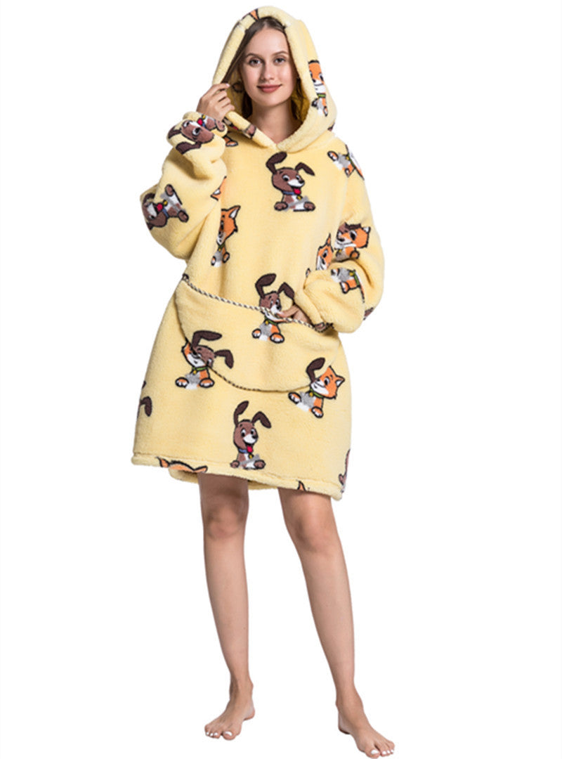 ️ Bärbar Filt-Hoodie – Varm, Mysig & Perfekt för Alla Tillfällen