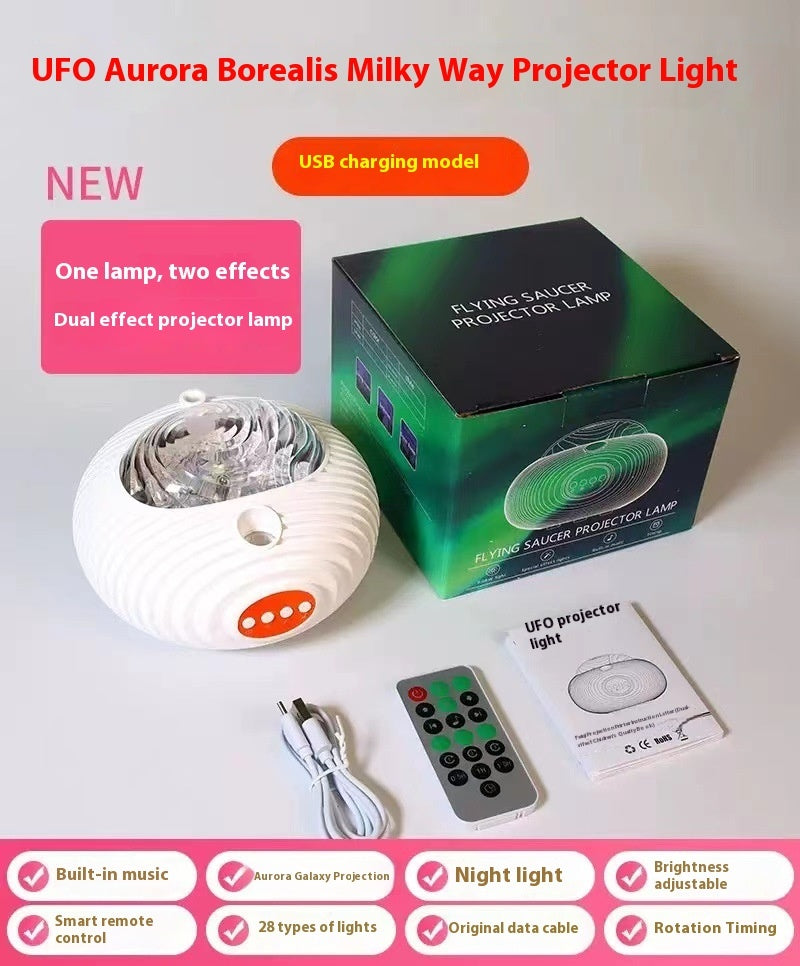 Romantisk stjärnklar sänglampa med projektionslampa