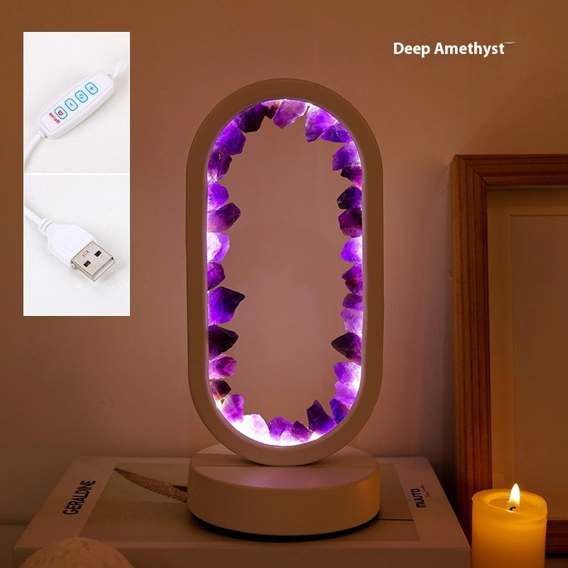 Nattlampa LED med kristaller