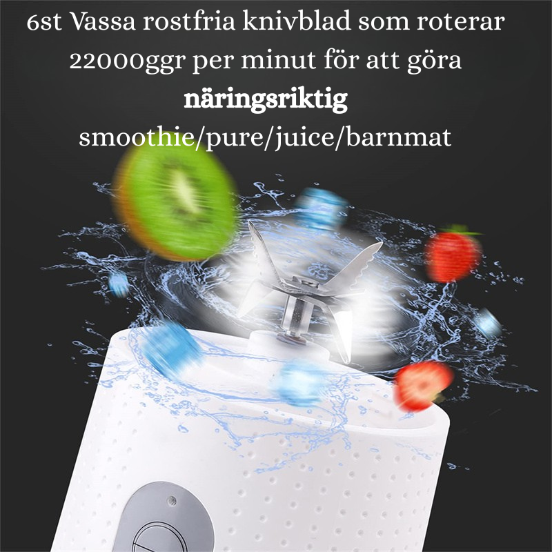 Portabel mixer för shakes och smoothies