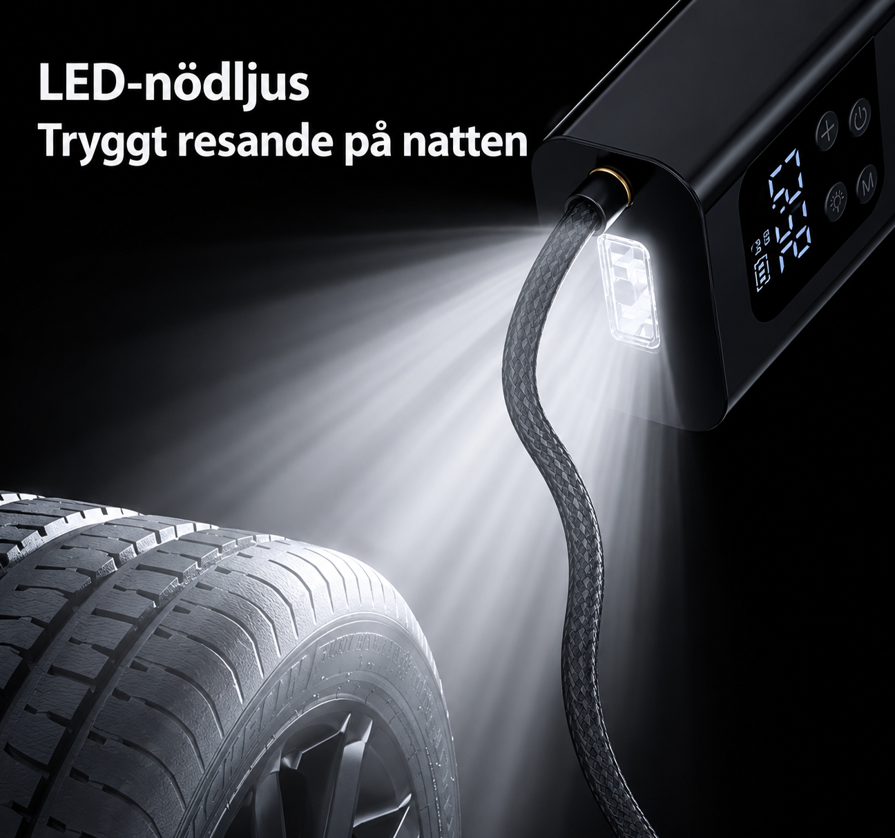 Trådlös Luftkompressor med Digital Display 🚗💨