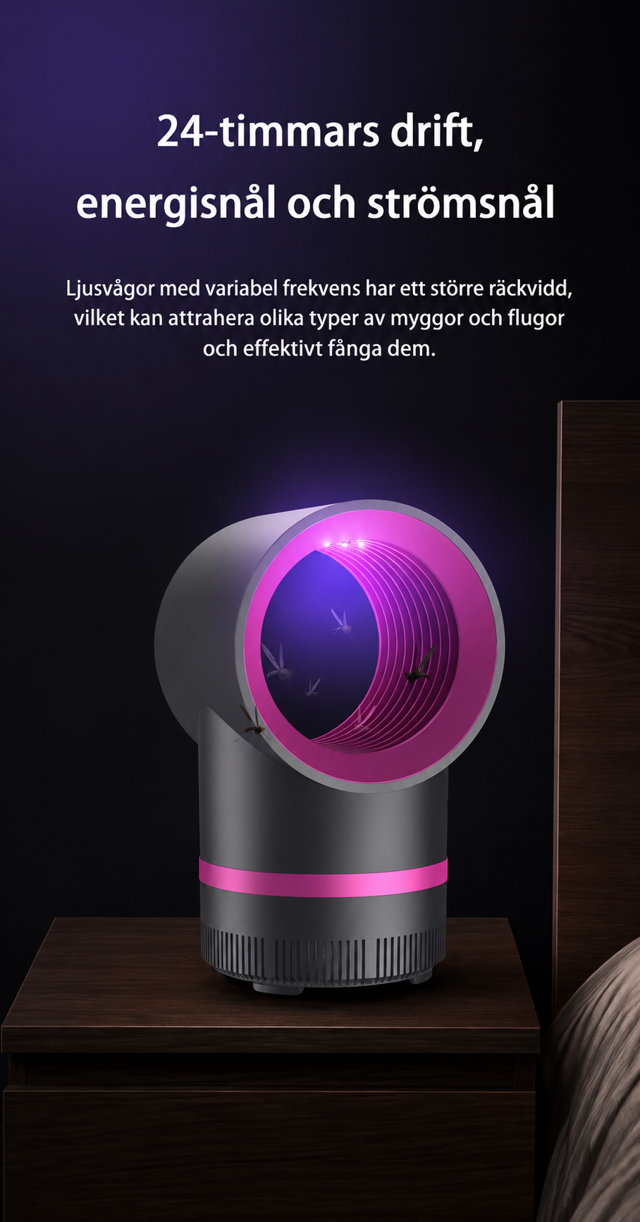 ✨ Smart Mygglampa – Tyst, Effektiv & Kemikaliefri