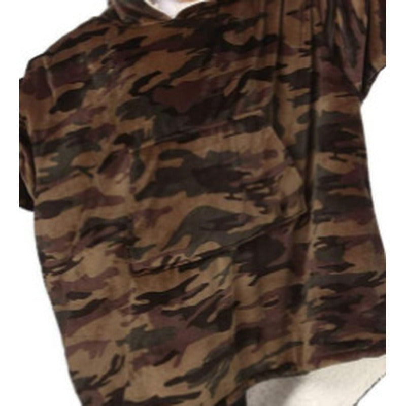 Barnens vinterfilt – Dubbel­sidad hoodie-pyjamas ❄️