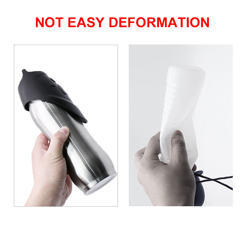 Rostfri flaska för djur