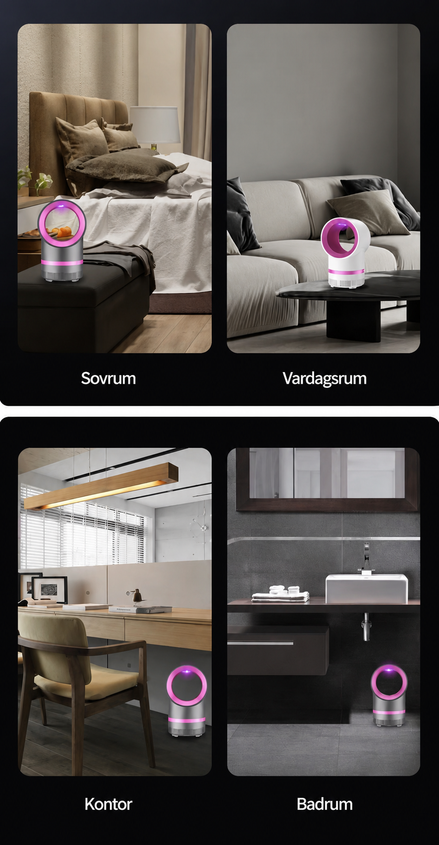 ✨ Smart Mygglampa – Tyst, Effektiv & Kemikaliefri