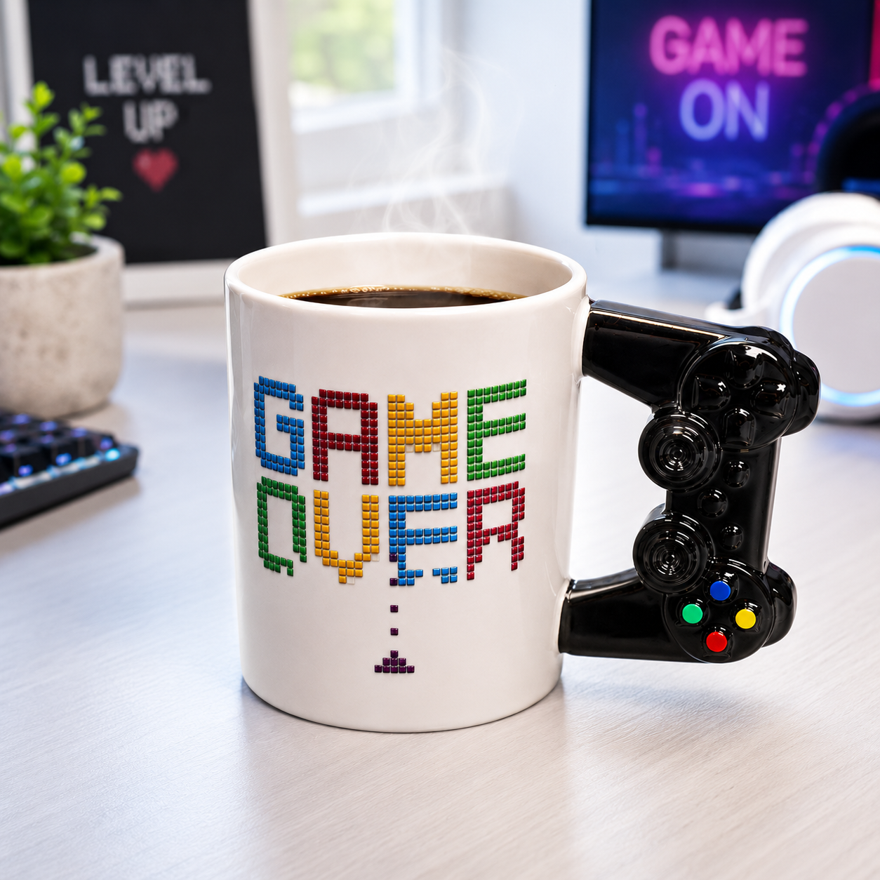 Game Over-mugg med spelkontrollshandtag