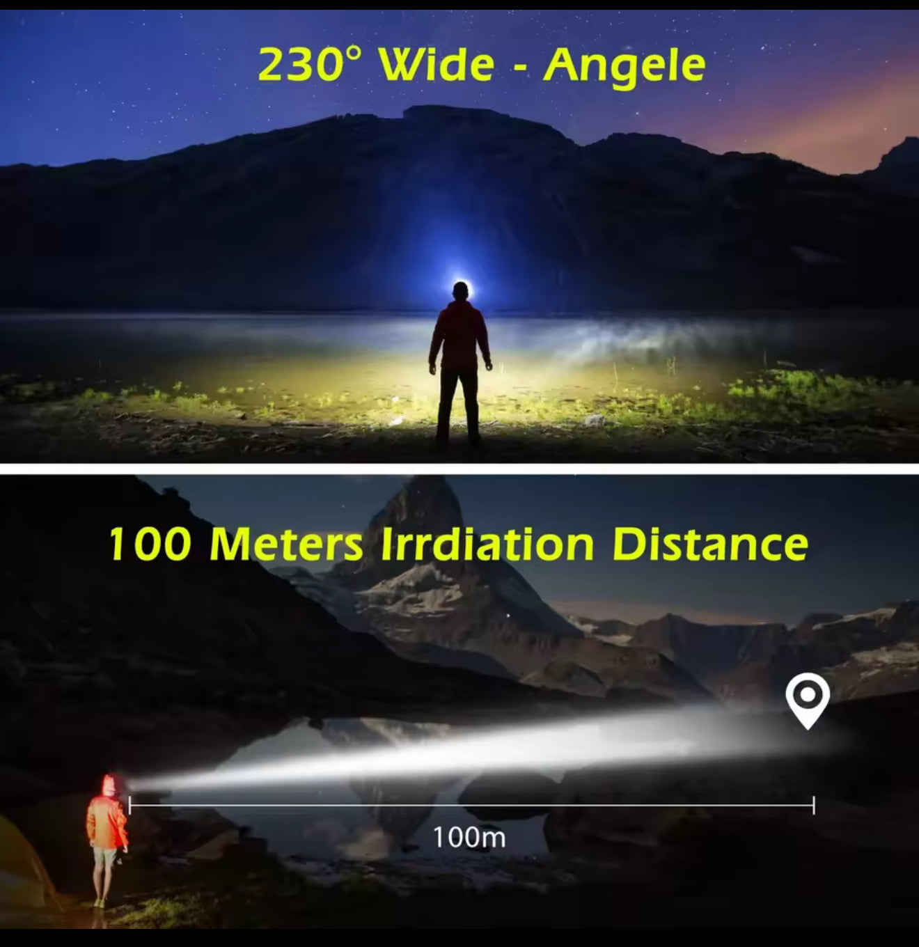 USB-uppladdningsbar LED Pannlampa med Sensor – Vattentät & Mångsidig