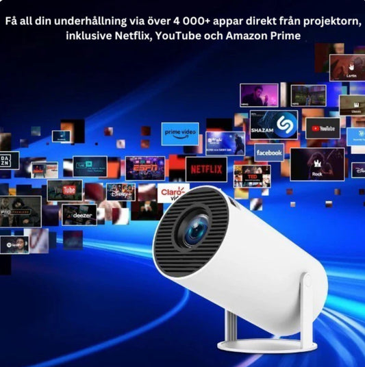 MiniLux Pro - Smart Miniprojektor med Bluetooth och WiFi (2025 Modell)