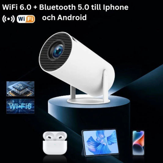 MiniLux Pro - Smart Miniprojektor med Bluetooth och WiFi (2025 Modell)