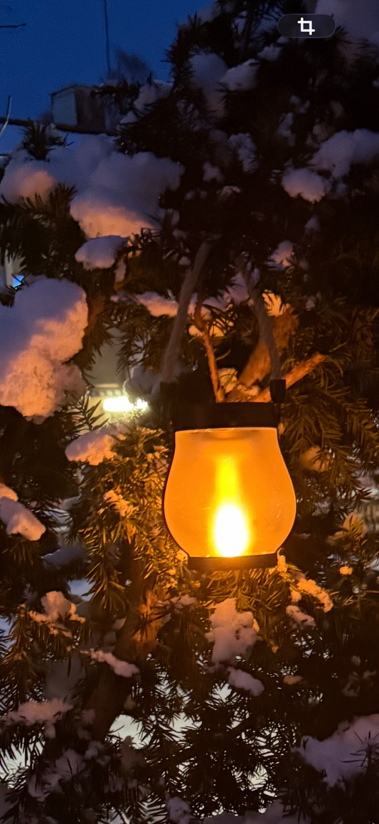 Utomhusbelysning – Trädgårdslampa med Fladdrande Låga