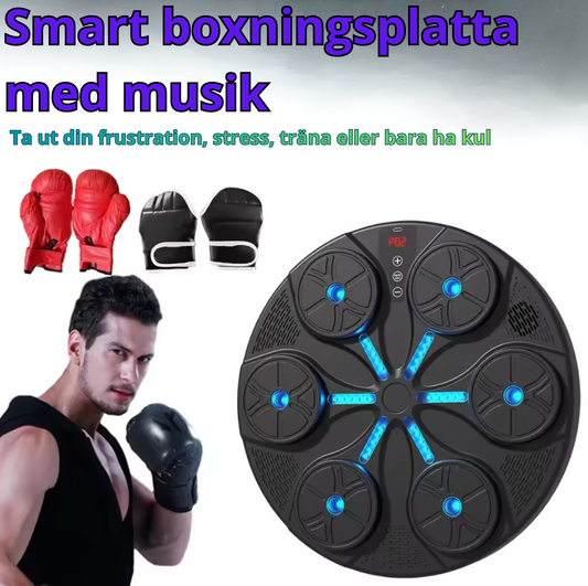 Smart Music Boxing Machine – Bluetooth Boxningsvägg med LED-ljus och Justerbar Hastighet