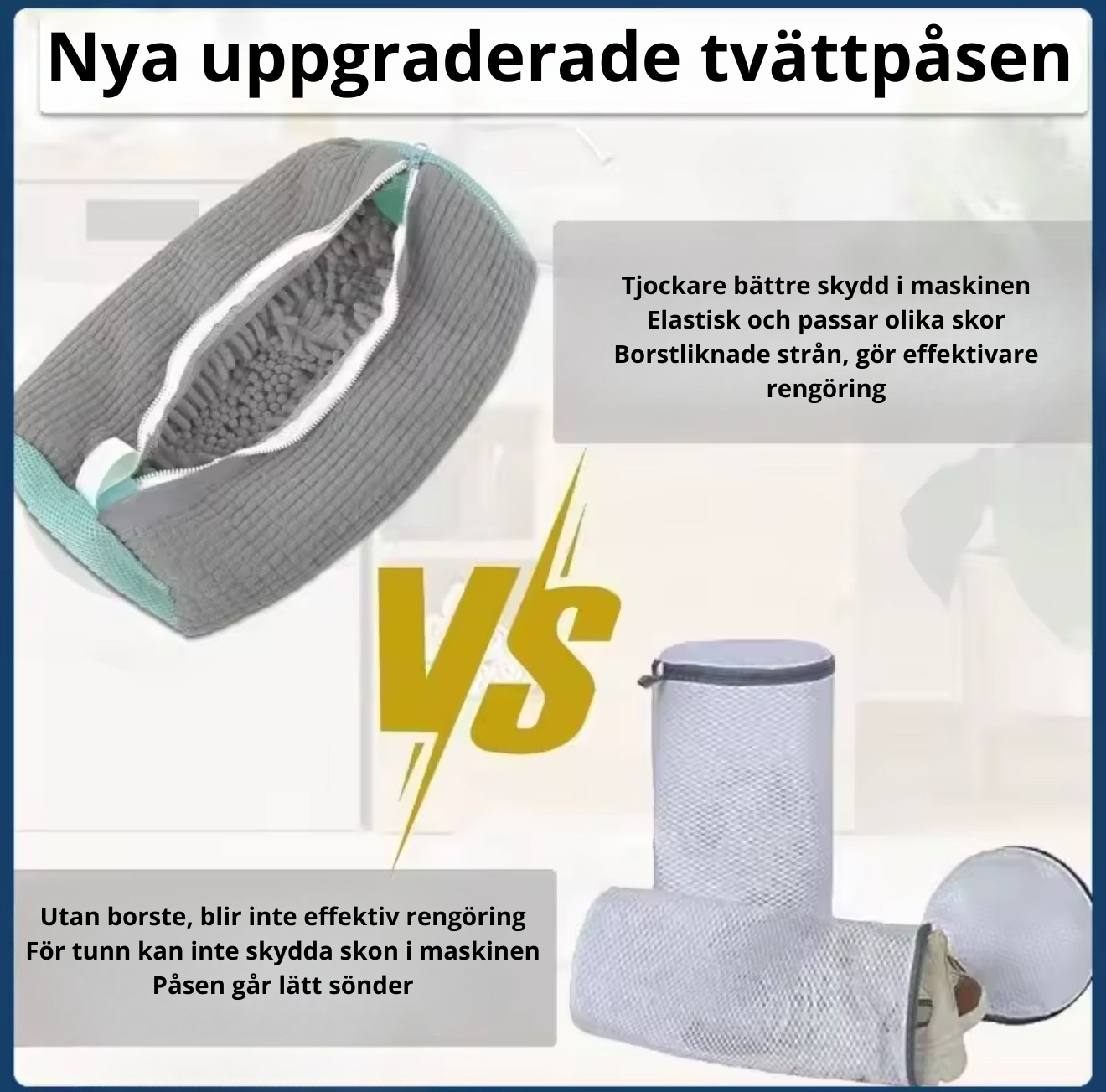 Skotvättpåse för Tvättmaskin & Torktumlare – Återanvändbar