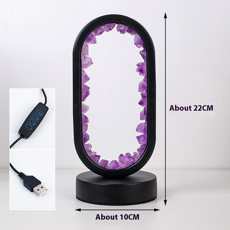 Nattlampa LED med kristaller