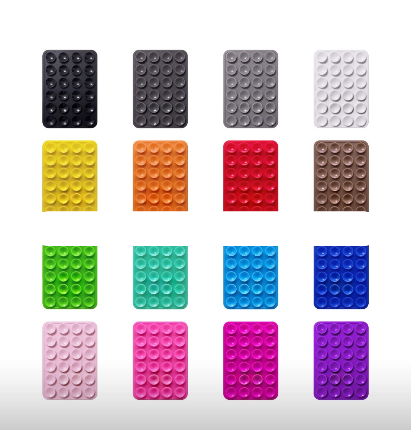 Förstärkta Silikon-Sugkoppar – 24 Fyrkantiga Sugkoppar