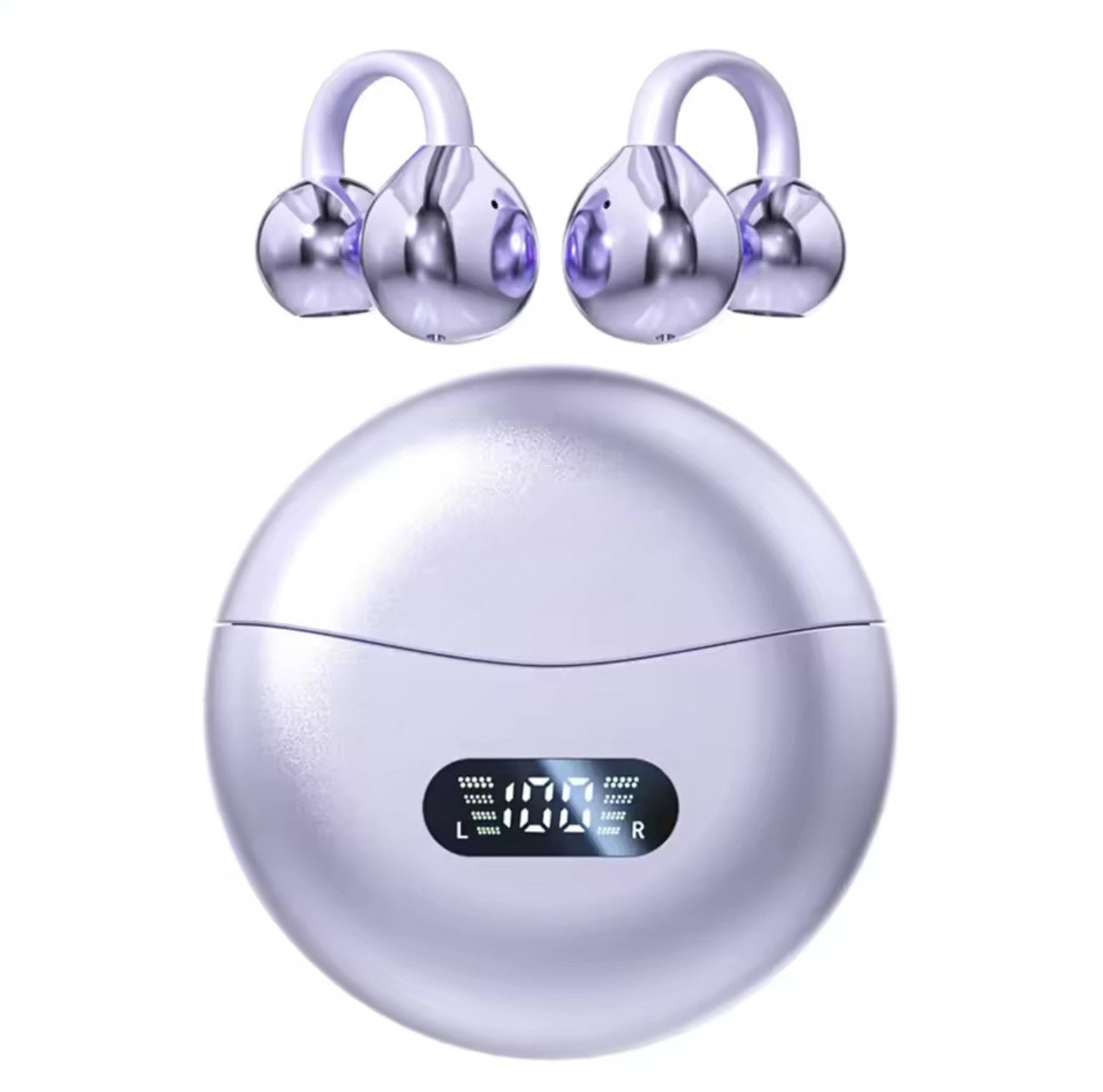 Trådlösa benledning-hörlurar med Bluetooth 5.4 – Vattentäta sporthörlurar med öronklämma, HIFI-ljud, digital display & inbyggd mikrofon